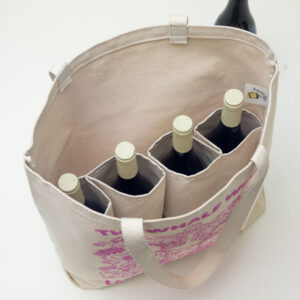 Lamb Rose Canvas Tote Bag Interior