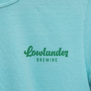 Lowlander Teal T Shirt Front Detail 0862