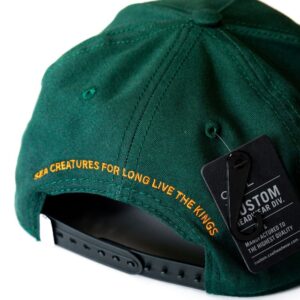 Save our orcas hat green back reverse