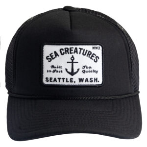 Sea Creatures black trucker hat