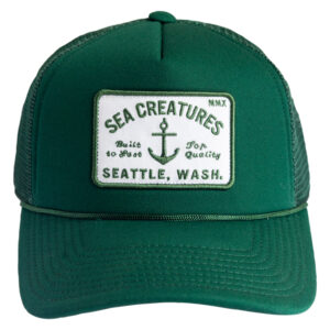 Sea Creatures green trucker hat