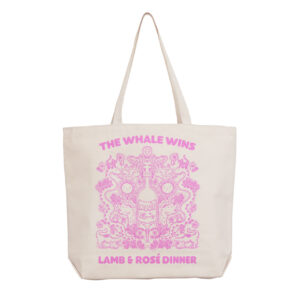 The Whale Wins Lamb Rose Canvas Tote